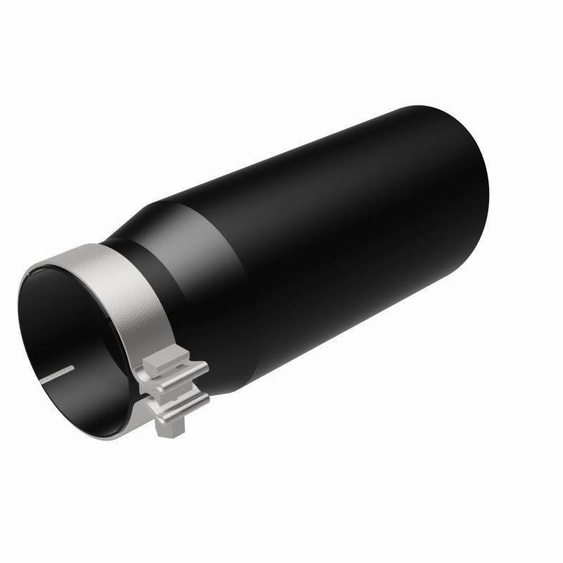 MagnaFlow Tip Stainless Black Coated Single Wall Round Single Outlet 5in Dia 4in Inlet 13in L - DTX Performance