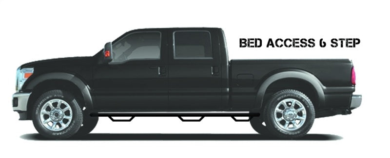 N-Fab Nerf Step 15-17 Chevy-GMC 2500/3500 Double Cab 8ft Bed - Tex. Black - Bed Access - 3in - DTX Performance