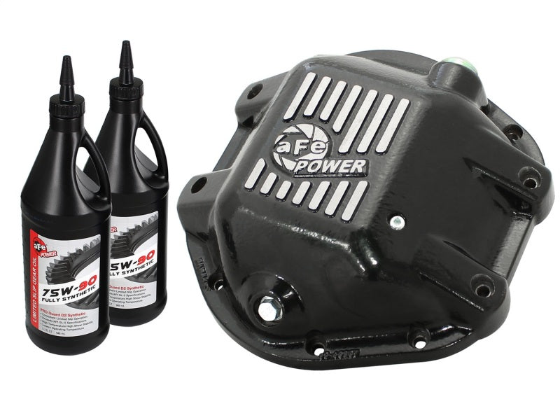 aFe Power Differential Cover Machined Pro Series 97-15 Jeep Dana 44 w/ 75W-90 Gear Oil 2 QT - DTX Performance