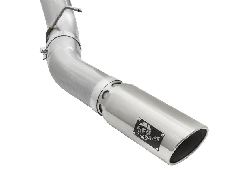 aFe Atlas Exhaust 5in DPF-Back Aluminized Steel w/ Polished Tips 16-17 GM Diesel Truck V8-6.6L (td) - DTX Performance