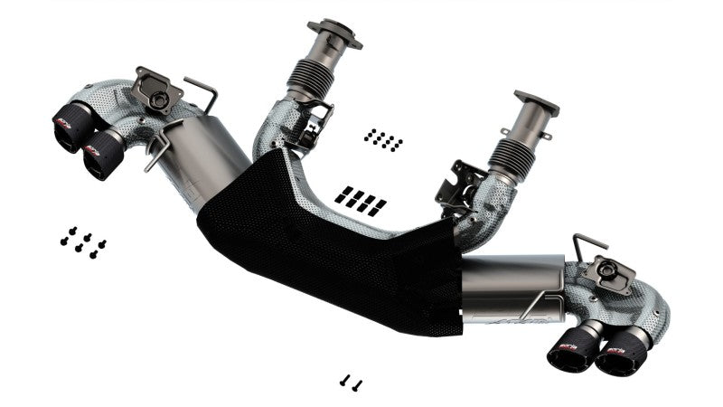 Borla 2020 Chevrolet Corvette C8 6.2L ATAK 3in Exhaust System Dual Round Angle Cut Carbon Fiber Tips - DTX Performance