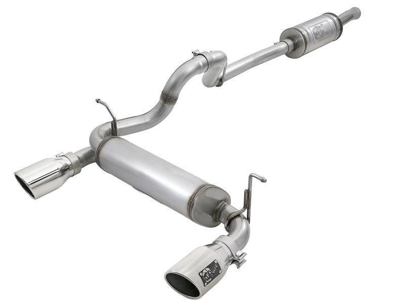 aFe Rebel Series 2.5in 409 SS Cat-Back Exhaust w/ Polished Tips 2018+ Jeep Wrangler (JL) V6 3.6L - DTX Performance