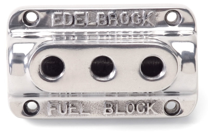 Edelbrock Fuel Block Triple Polished - DTX Performance