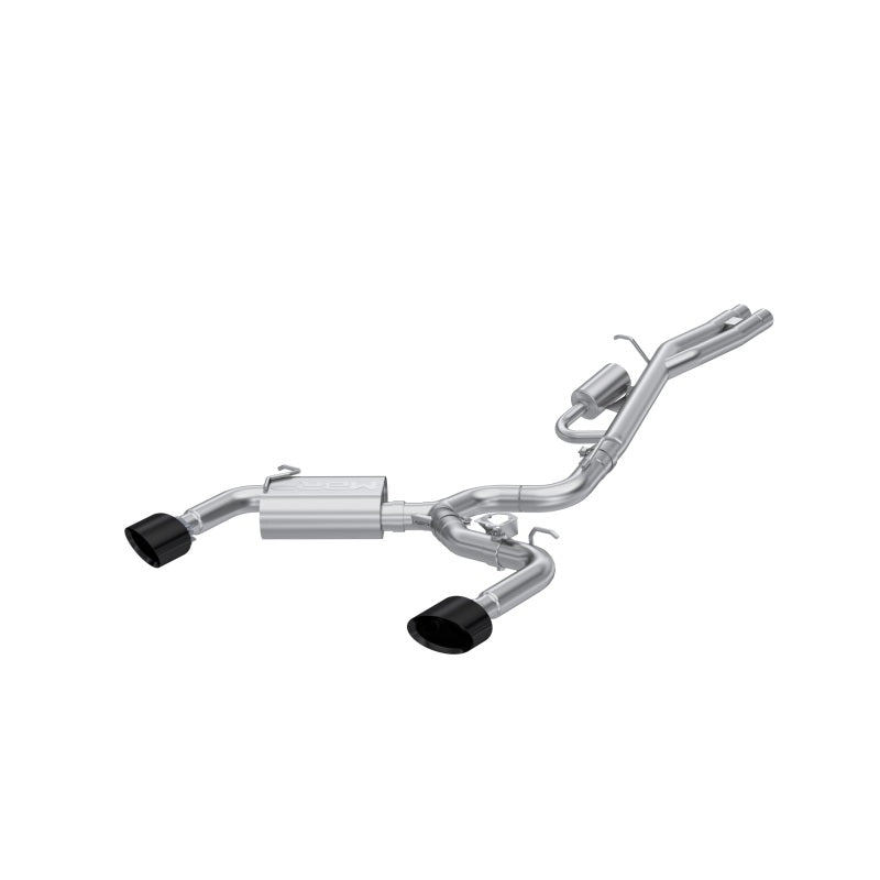 MBRP 17-20 Audi RS3 2.5T T304 SS 3in Cat-Back Dual Split Rear w/ Oval Black Chrome Tips - DTX Performance