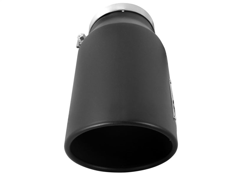 aFe POWER MACH Force-Xp 5in 304 Stainless Steel Exhaust Tip 5In x 7Out x15Lin Bolt-On Right-Blk - DTX Performance