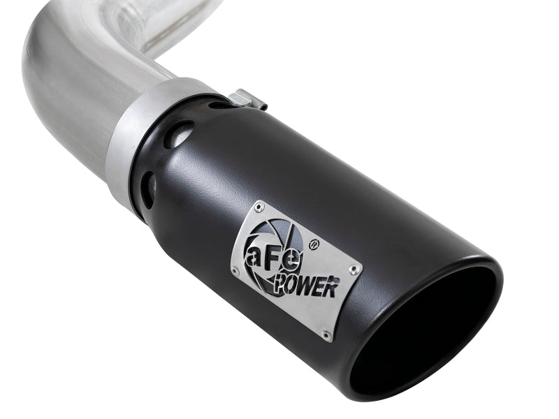 aFe Atlas 4in Aluminized Steel DPF-Back Exh 18-19 Ford F-150 V6-3.0L (td) w/ Black Tip - DTX Performance