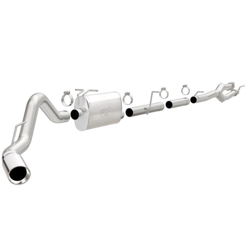 MagnaFlow Sys C/B 11-15 Ford Super Duty F250 6.2L EC CC, SS 3.5in Single Rear Pass Side Ext 5in Tip - DTX Performance