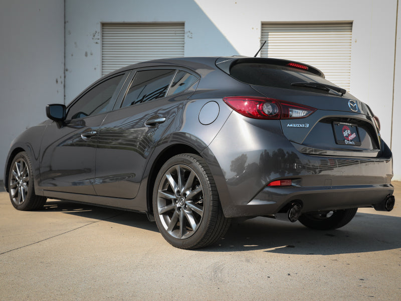 aFe Takeda 2-1/2in 304 SS Axle-Back Exhaust w/ Carbon Fiber Tips 14-18 Mazda 3 L4 2.0L/2.5L - DTX Performance