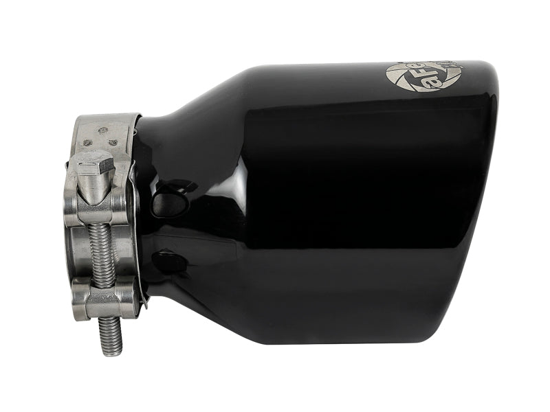 aFe MACH Force-Xp 409 SS Clamp-On Exhaust Tip 2.5in. Inlet / 4in. Outlet / 6in. L - Black - DTX Performance