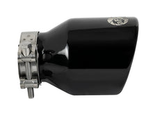 Load image into Gallery viewer, aFe MACH Force-Xp 409 SS Clamp-On Exhaust Tip 2.5in. Inlet / 4in. Outlet / 6in. L - Black - DTX Performance