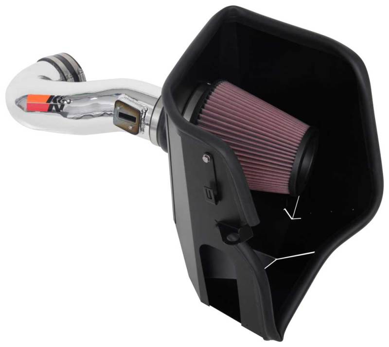 K&N 2019 Chevy Silverado / GMC Sierra 1500 V8-5.3/6.2L Performance Air Intake Kit - DTX Performance