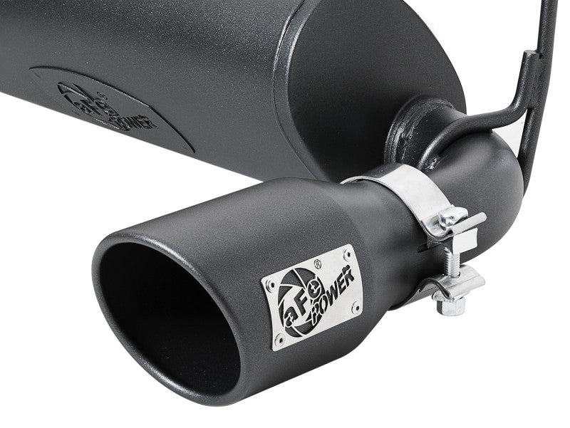 aFe Rebel Series 409 Stainless Steel Cat-Back Exhaust 18-21 Jeep Wrangler JL 2.0L (t) - Black Tip - DTX Performance