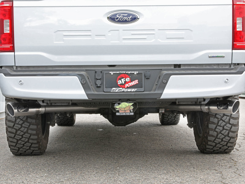 aFe Vulcan 3in 304 SS Cat-Back Exhaust 2021 Ford F-150 V6 2.7L/3.5L (tt)/V8 5.0L w/ Polished Tips - DTX Performance