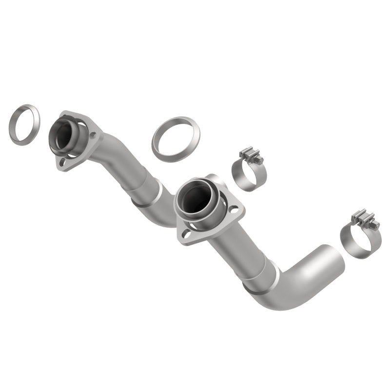 MagnaFlow 66-72 Chevy C10 Pickup V8 2-Piece Front Exhuast Pipe Kit (2in Tubing/Clamps/Inlet Flanges) - DTX Performance