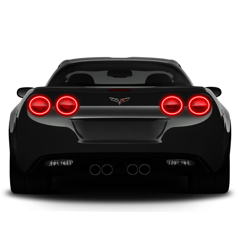 Oracle Chevy Corvette C6 05-13 LED Waterproof Afterburner Kit - Red - DTX Performance