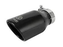 Load image into Gallery viewer, aFe Takeda 304 Stainless Steel Clamp-On Exhaust Tip 2.5in.Inlet / 4in Outlet - Black - DTX Performance