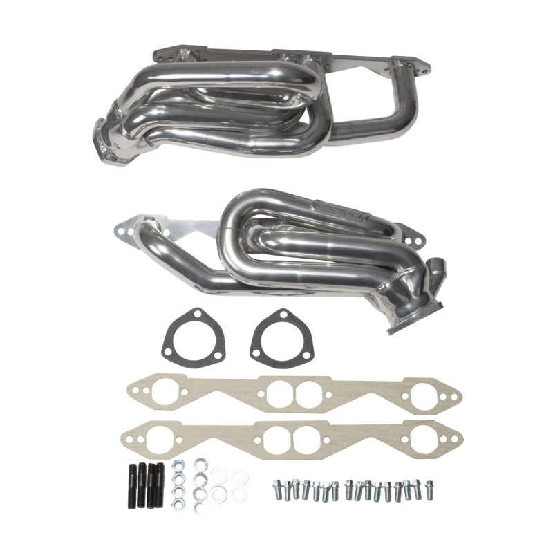 BBK 96-98 GM Truck SUV 5.0 5.7 Shorty Tuned Length Exhaust Headers - 1-5/8 Silver Ceramic - DTX Performance