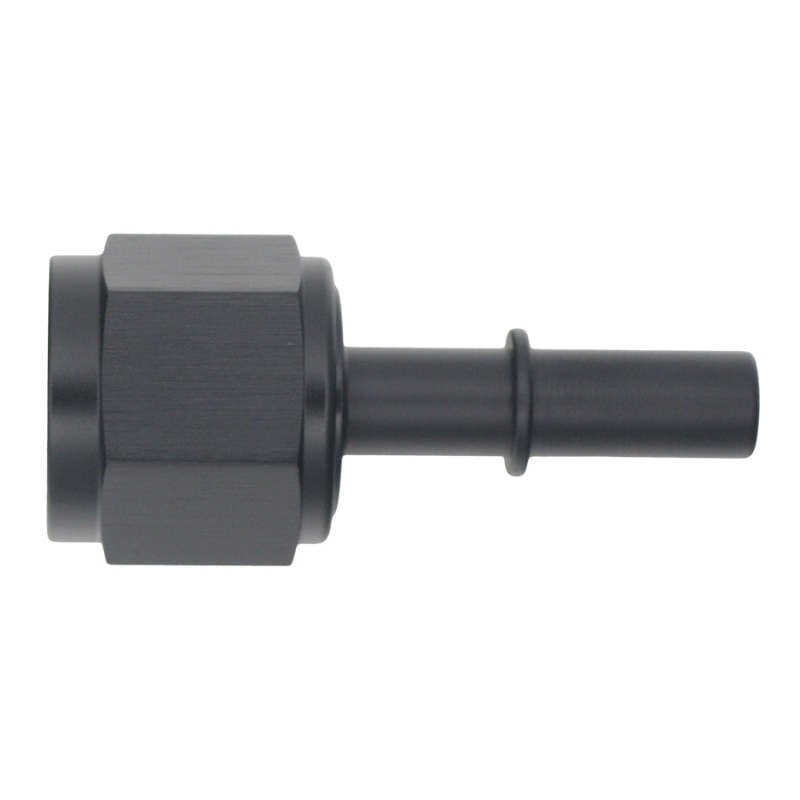 DeatschWerks 10AN Female Flare Swivel to 3/8in Male EFI Quick Disconnect - Anodized Matte Black - DTX Performance