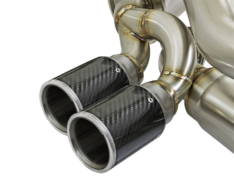 aFe Power Elite SS-304 Carbon Tip Dual Cat Back Exhaust 13-14 Porsche 911 C2S (991) H6-3.8L - DTX Performance