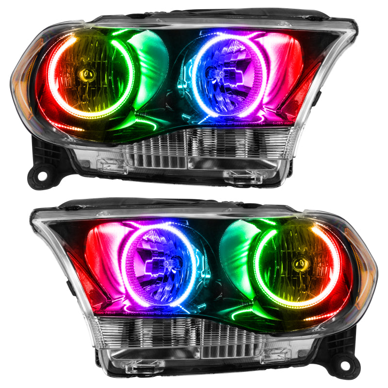 Oracle 11-13 Dodge Durango SMD HL Halogen - Black - ColorSHIFT w/ Simple Controller - DTX Performance