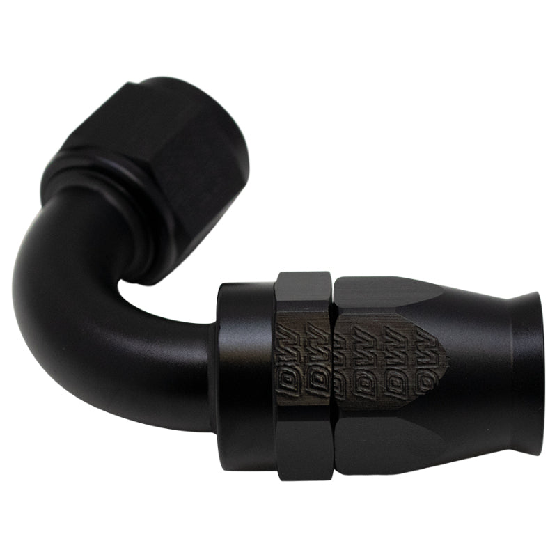 DeatschWerks 10AN Female Flare Swivel 120-Degree Hose End PTFE - Anodized Matte Black - DTX Performance