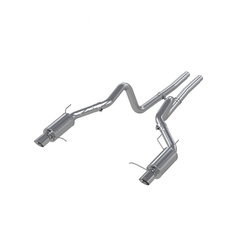 MBRP 11-14 Ford Mustang GT 5.0L Dual Split Rear Street Version T409 3in Cat Back Exhaust System - DTX Performance