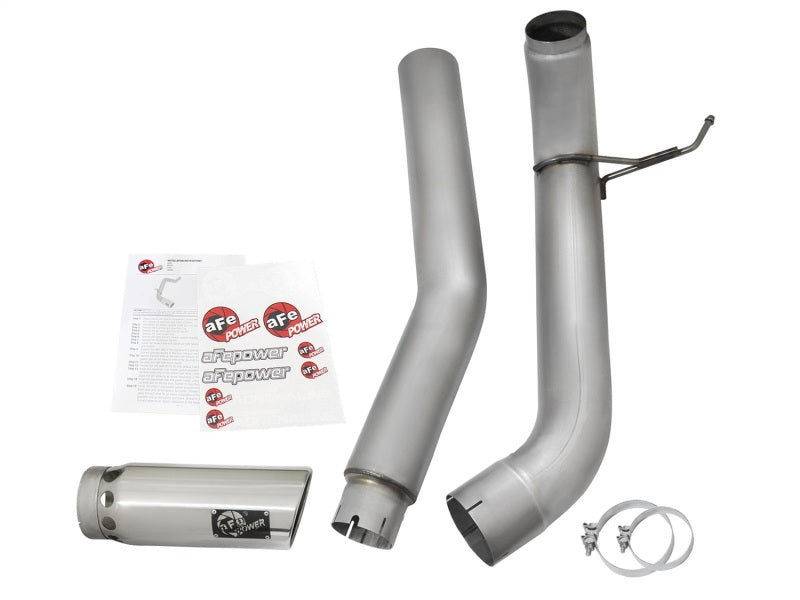 aFe Atlas Exhaust 5in DPF-Back Exhaust Aluminized Steel 2016 Nissan Titan XD V8-5.0L w/ Polished Tip - DTX Performance