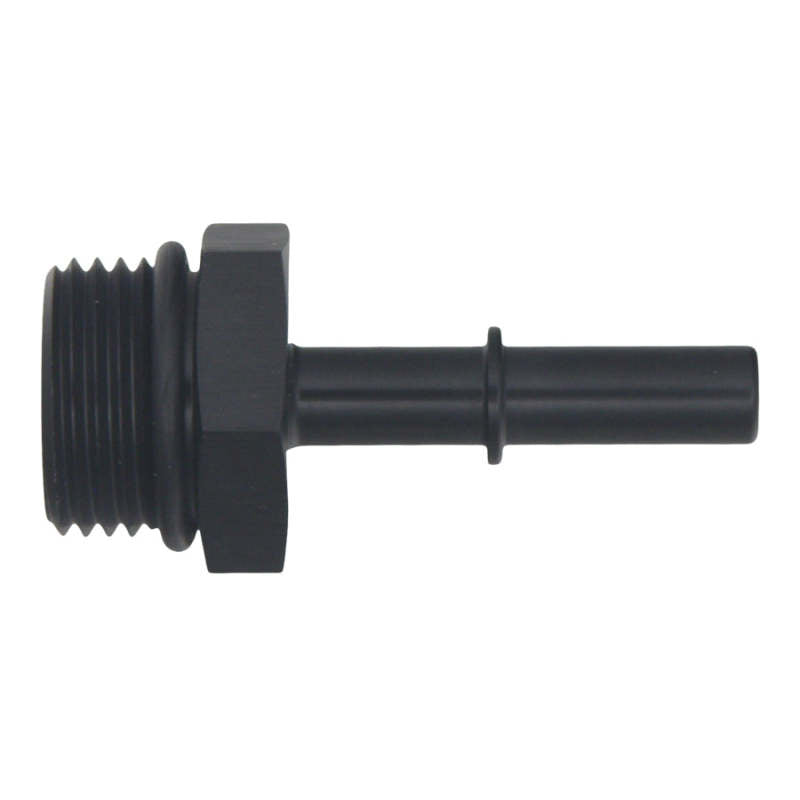 DeatschWerks 10AN ORB Male to 5/16in Male EFI Quick Connect Adapter - Anodized Matte Black - DTX Performance