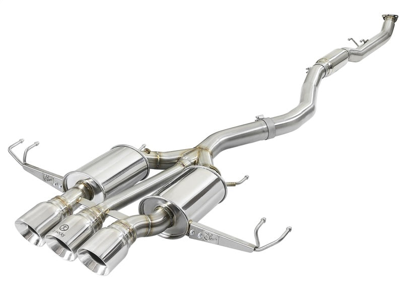 aFe Takeda 3in 304 SS Cat-Back Exhaust w/ Tri-Polished Tips 17-18 Honda Civic Type R L4 2.0L (t) - DTX Performance