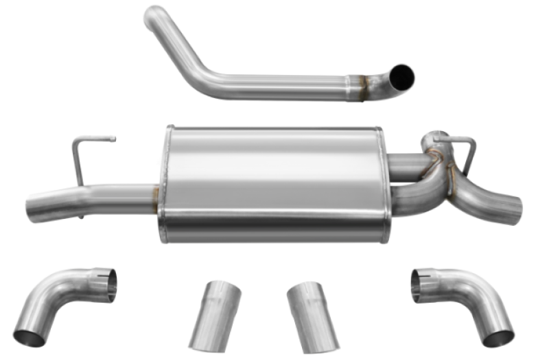 Corsa 18+ Jeep Wrangler JL 2.5in Dual Rear Turn Down Exit Sport Axle-Back Exhaust - DTX Performance