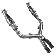 Load image into Gallery viewer, Kooks 05-10 Ford Mustang GT 2 1/2in x 2 1/2in OEM Exhaust GREEN Cat X Pipe - DTX Performance