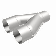 Load image into Gallery viewer, MagnaFlow Universal Trans Y-Pipe All SS 4inch (Dual) 3.5inch (Single) x 13inch (Overall) - DTX Performance