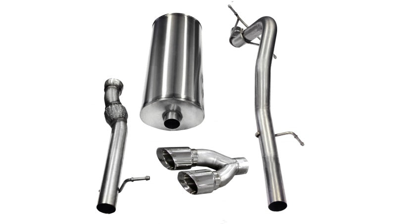 Corsa 11-13 Cadillac Escalade ESV 6.2L V8 Polished Sport Cat-Back Exhaust - DTX Performance