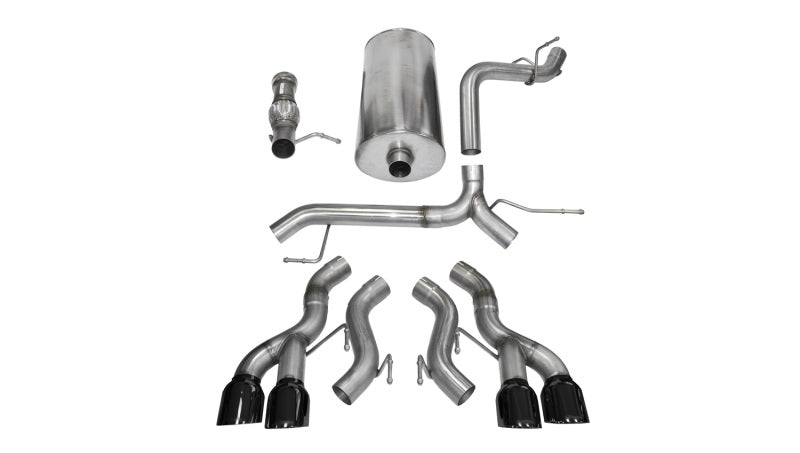 Corsa 12-13 Cadillac Escalade DUB 6.2L V8 Black Sport Cat-Back Exhaust - DTX Performance