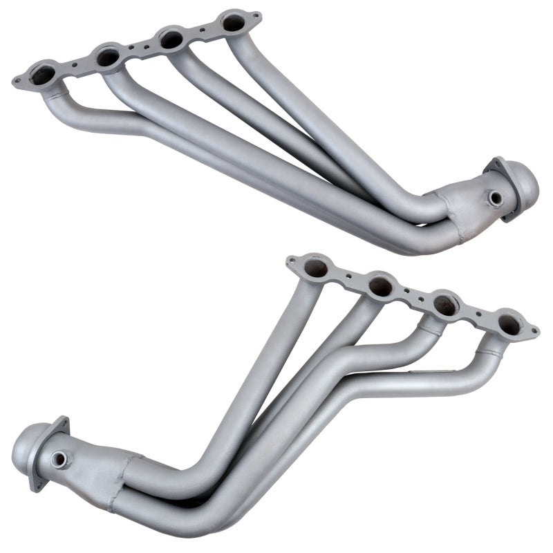 BBK 10-15 Camaro LS3 L99 Long Tube Exhaust Headers With Converters - 1-3/4 Chrome - DTX Performance