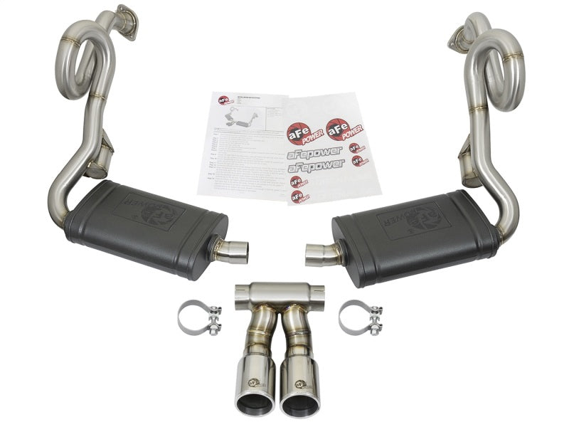 aFe MACHForce-Xp 2in 304 SS Cat-Back Exhaust w/Polished Tips 13-16 Porsche Boxster/Cayman 2.7L/3.4L - DTX Performance