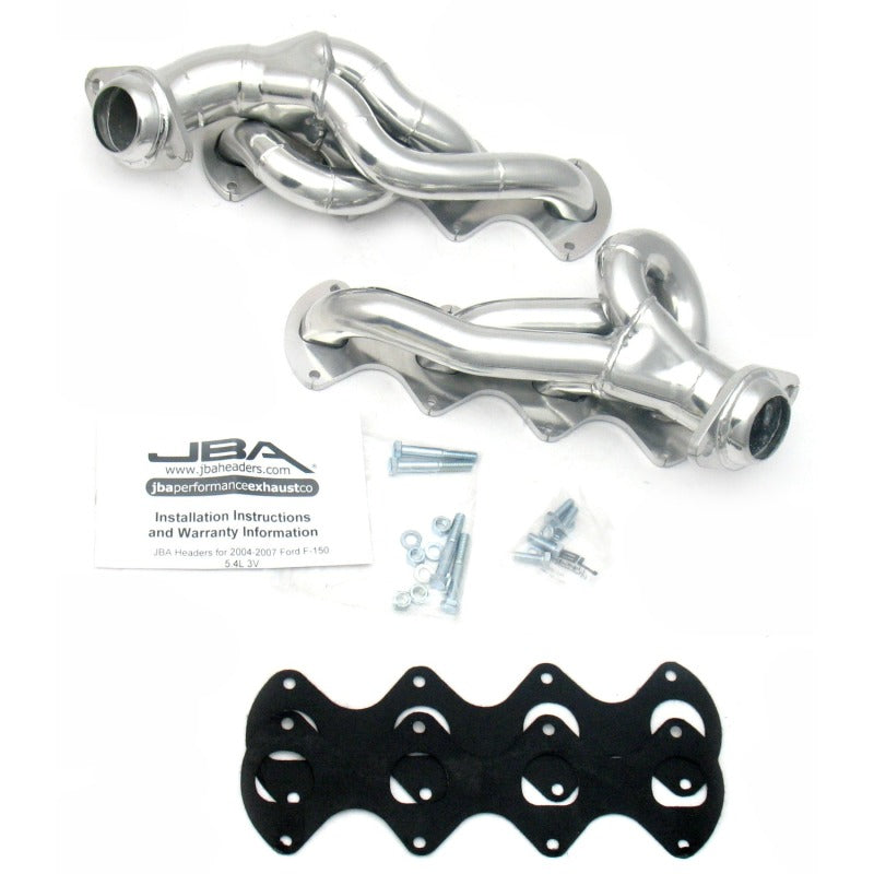 JBA 05-10 Ford F-Series 5.4L 3V 1-5/8in Primary Silver Ctd Cat4Ward Header - DTX Performance