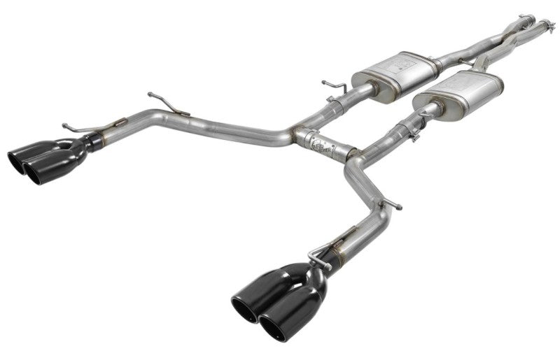 aFe MACH Force-Xp 2-1/2in 304 SS Cat-Back Exhaust 15-21 Dodge Challenger V6-3.6L - Quad Black Tip - DTX Performance