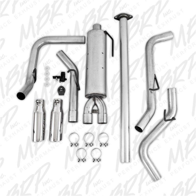 MBRP 05-13 Toyota Tacoma 4.0L EC/CC AL Dual Split Side Cat Back Exhaust - DTX Performance