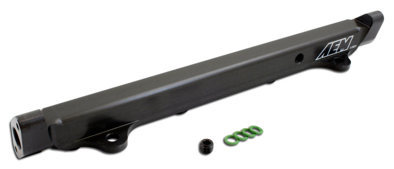 AEM 03-06 Evo 8 & 9 Black Fuel Rail - DTX Performance