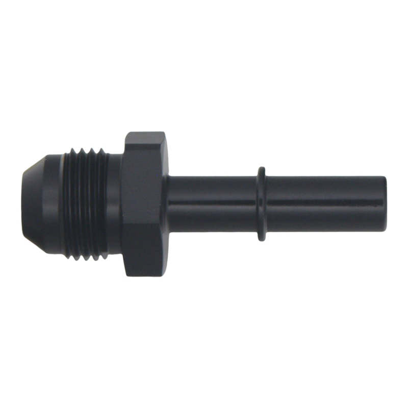 DeatschWerks 8AN Male Flare to 3/8in Male EFI Quick Connect Adapter - Anodized Matte Black - DTX Performance