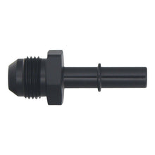 Load image into Gallery viewer, DeatschWerks 8AN Male Flare to 3/8in Male EFI Quick Connect Adapter - Anodized Matte Black - DTX Performance