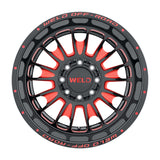 Weld Off-Road W122 20X10 Scorch 5X139.7 5X150 ET-18 BS4.75 Gloss Black MIL Red 110.2