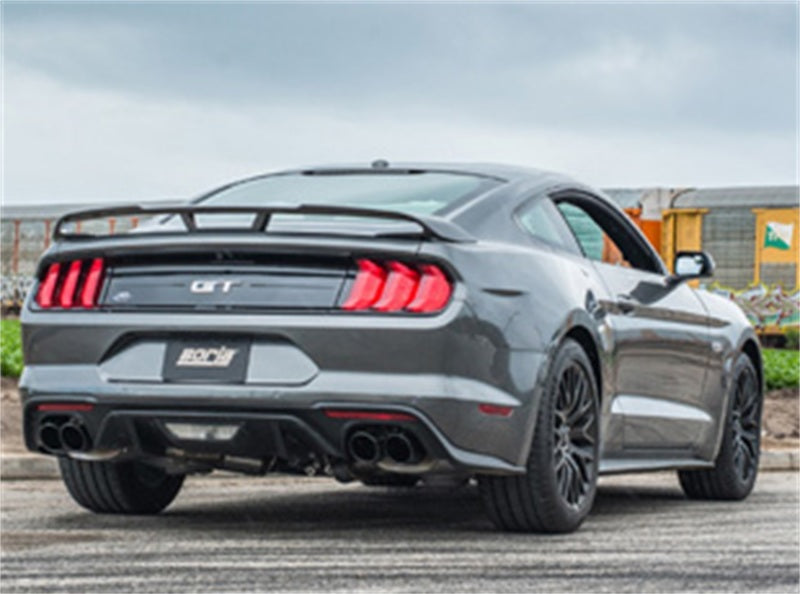 Borla 2018 Ford Mustang GT (A/T / M/T) 3in ATAK Catback Exhaust w/o Valves w/ Black Chrome Tips - DTX Performance