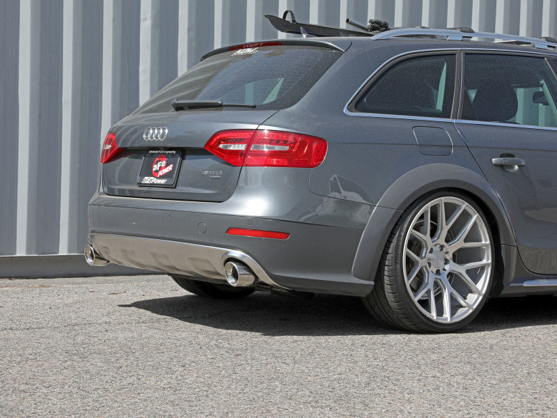 afe MACH Force-Xp 13-16 Audi Allroad L4 SS Axle-Back Exhaust w/ Polished Tips - DTX Performance