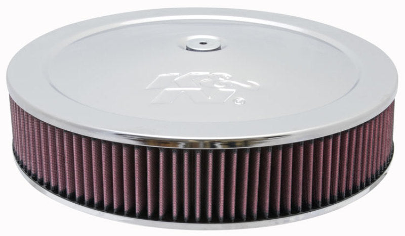 K&N Round Air Filter Assembly 12in ID / 3.063in Height / 5.125in Neck Flange / 7/8in Drop Base - DTX Performance