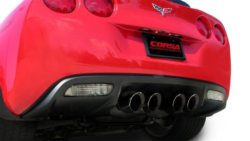 Corsa 06-13 Chevrolet Corvette C6 Z06 7.0L V8 Black Sport Cat-Back Exhaust - DTX Performance