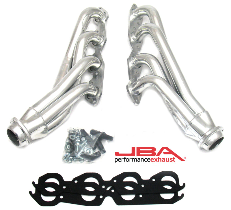 JBA 01-03 Gm Truck 8.1L BBC w/o EGR/A.I.R. 1-3/4in Primary Silver Ctd Cat4Ward Header - DTX Performance