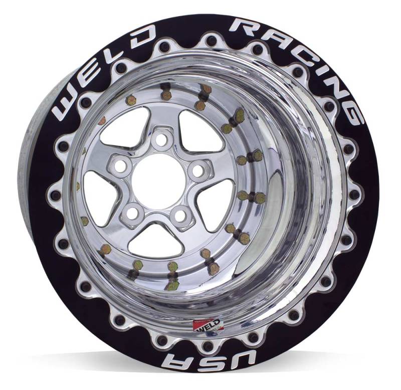 Weld Alumastar 2.0 15x10 / 5x4.75 BP 1.7 / 5in. BS Polished CTR Wheel - Non-Beadlock - DTX Performance