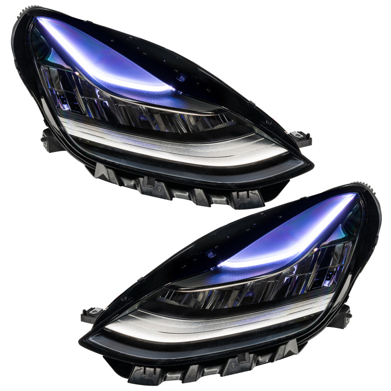 Oracle 17-21 Tesla Model 3 Headlight DRL Upgrade Kit - ColorSHIFT w/o Controller - DTX Performance